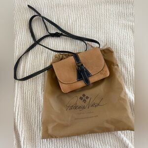 Patricia Nash Tan and Black Leather Crossbody